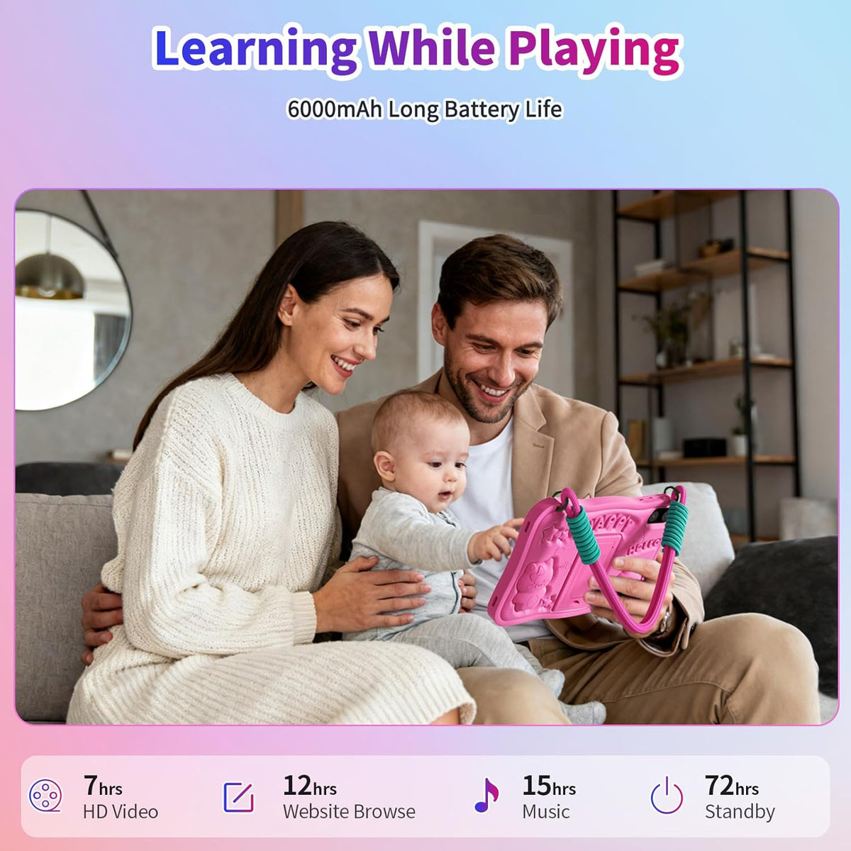 NEWISION Tablet de 10 pulgadas para niños, Android 15 Tablet educat...