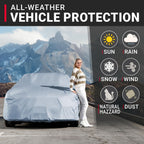 Funda de auto premium para Pontiac GTO 1968-1972, resistente, impermeable, para todo clima, con ajuste personalizado, para interior y exterior, protección UV, contra la nieve, con correas y
