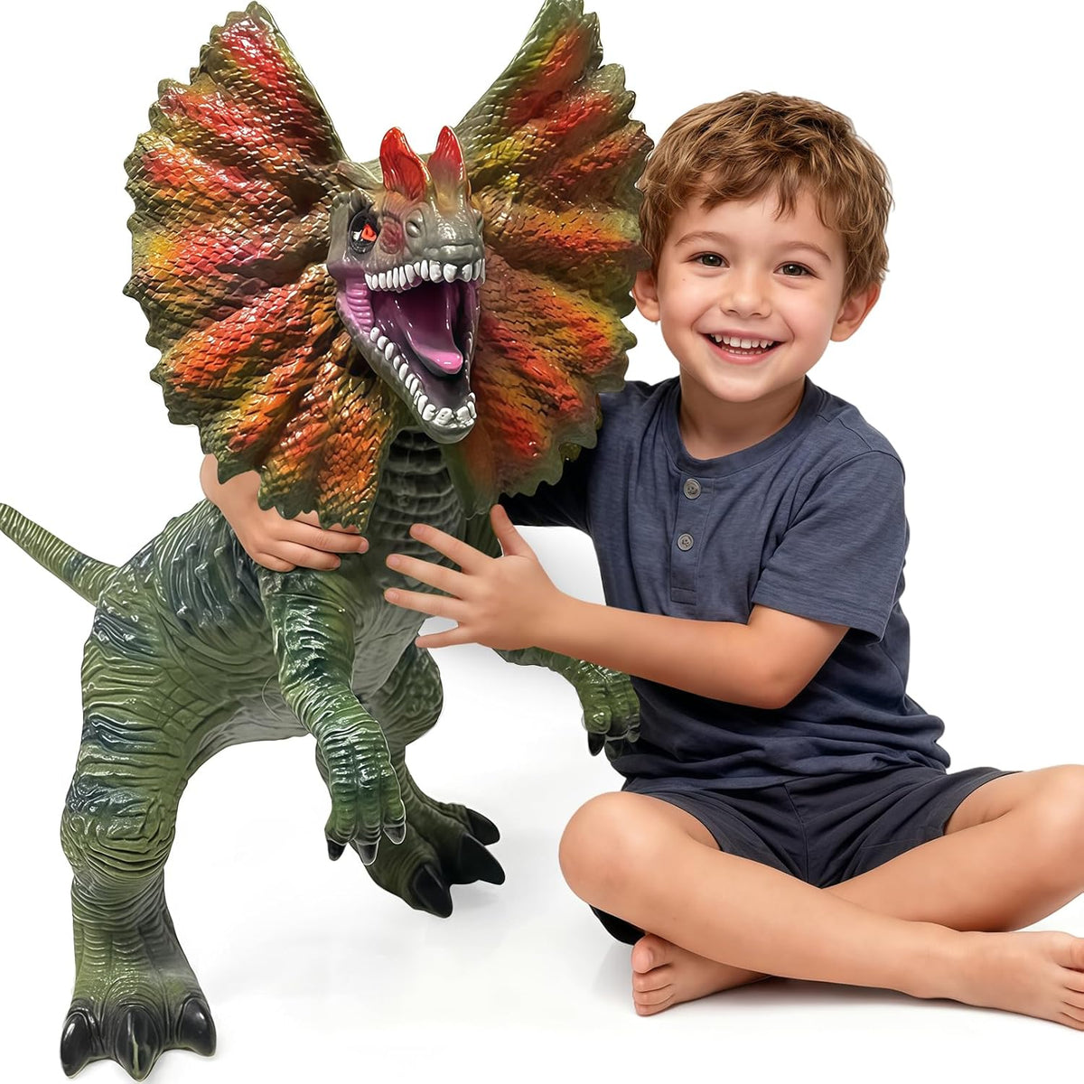 YONGJULE Juguetes grandes de dinosaurios Dilophosaurus de