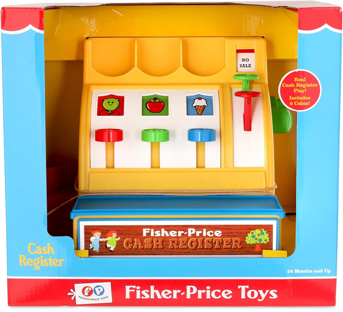Fisher-Price Classics - Caja Registradora Retro - Gran regalo preescolar para niñas y niños, niños pequeños, regalo de cumpleaños, Navidad, festividades, edades 2+