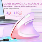 Lekvey Ratón ergonómico, ratón inalámbrico vertical USB C para MacBook Pro