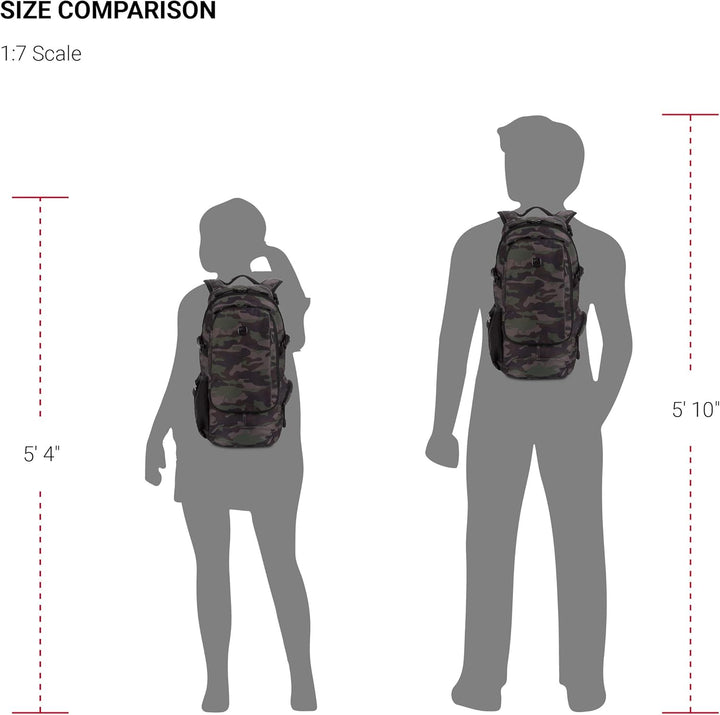 SwissGear 3598 - Mochila estrecha de día, Camuflaje\/Verde