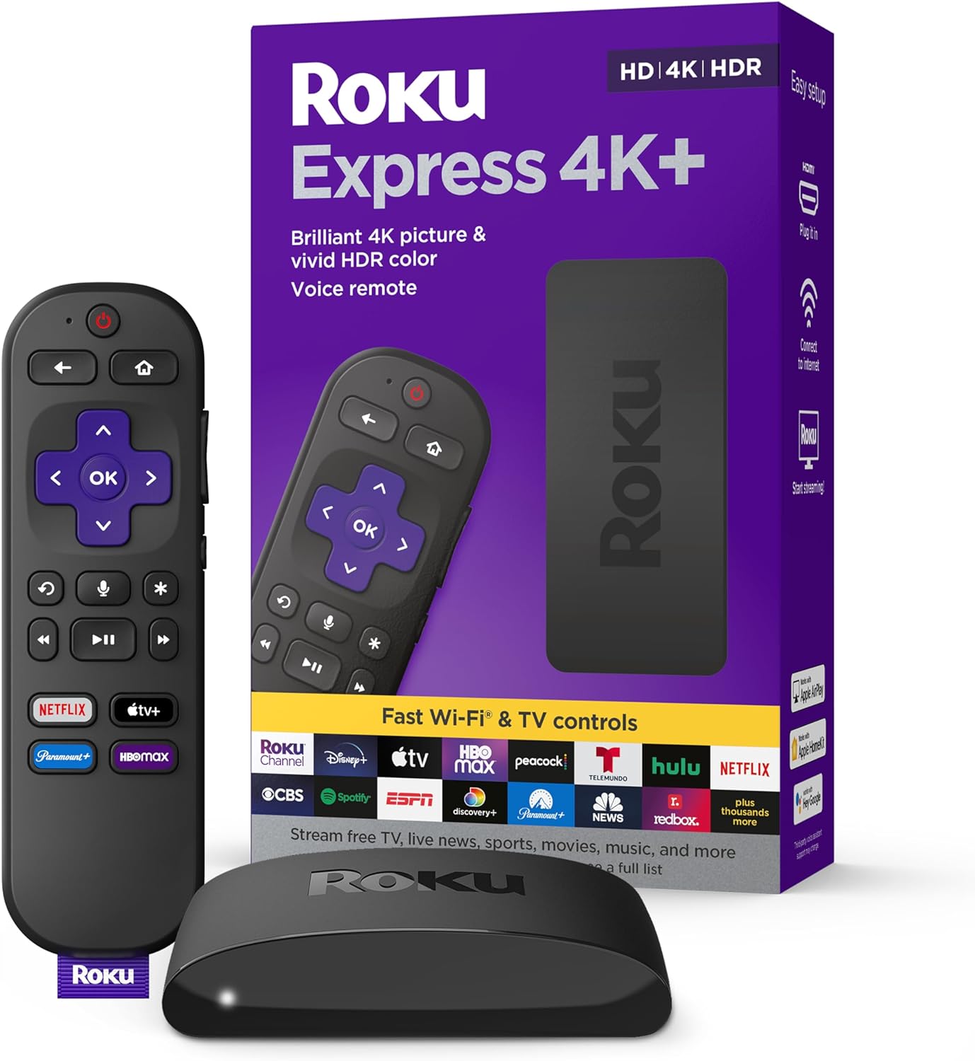 Roku Express 4k+ Reproductor Tv 2023 Control Por Voz R:3941r