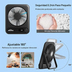 WHATOOK Paquete de 2 Ventiladores de Escritorio Pequeños: Batería d...