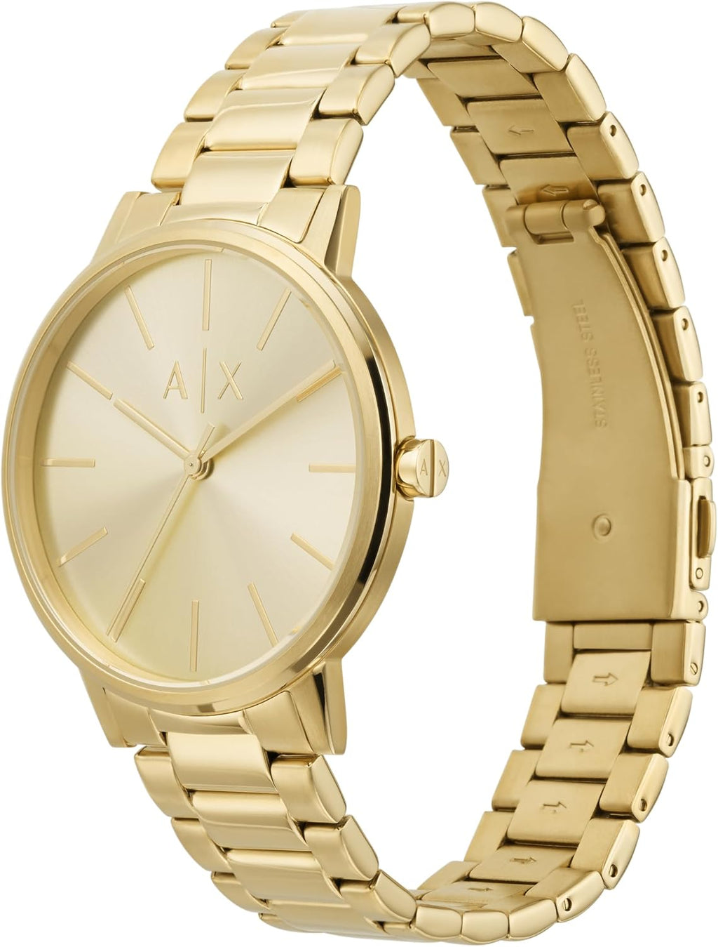 A|X Armani Exchange Reloj para hombre con pantalla analógica de tres manecillas y correa de acero inoxidable o cuero, reloj para hombre