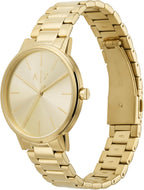 A|X Armani Exchange Reloj para hombre con pantalla analógica de tres manecillas y correa de acero inoxidable o cuero, reloj para hombre