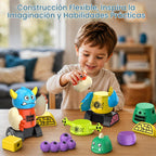 Magnetic Robot Building Toy, STEM Magnet Monster Toys Set para Kids Age 3-5