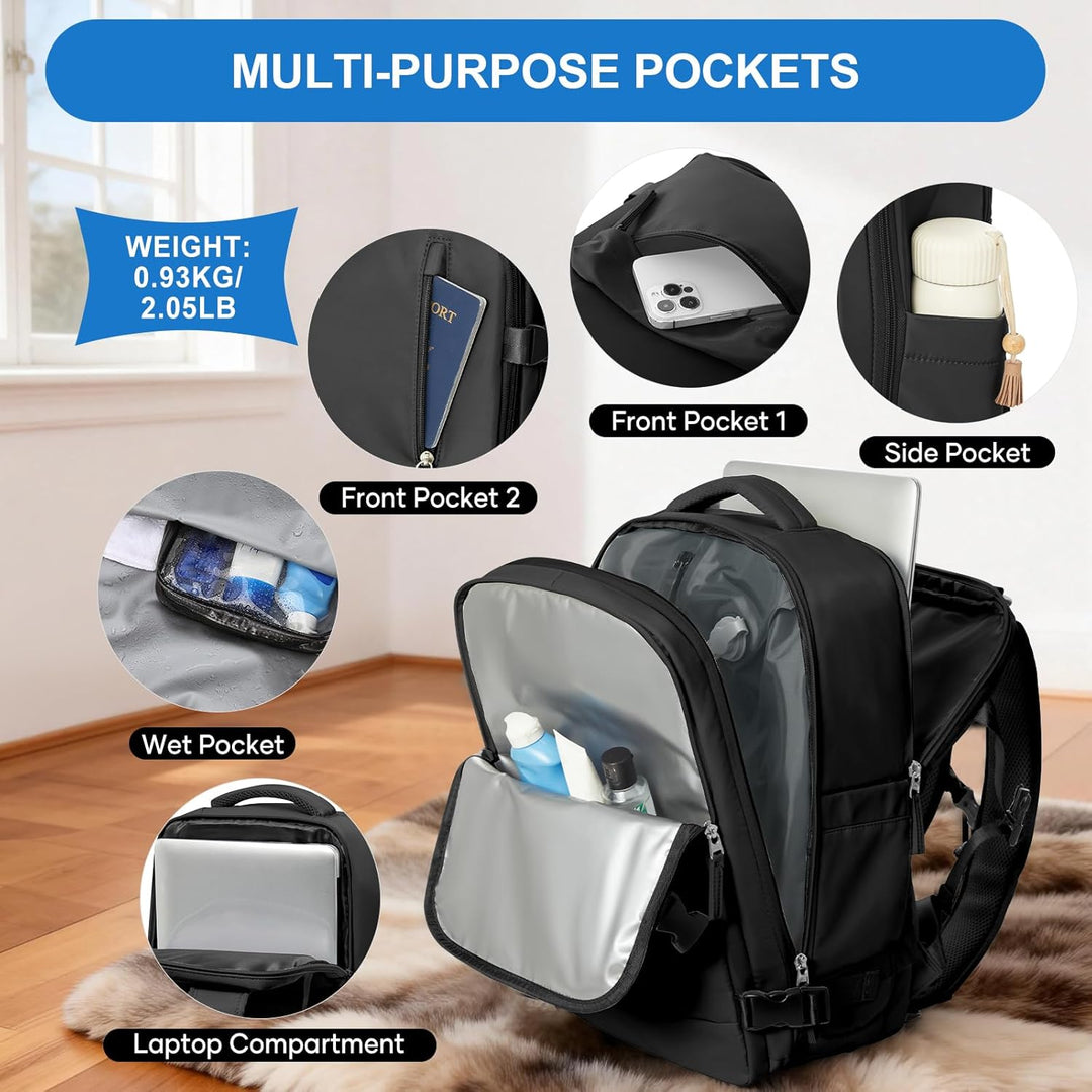 coowoz Mochila de viaje al vacío con bomba para mujeres y hombres,...