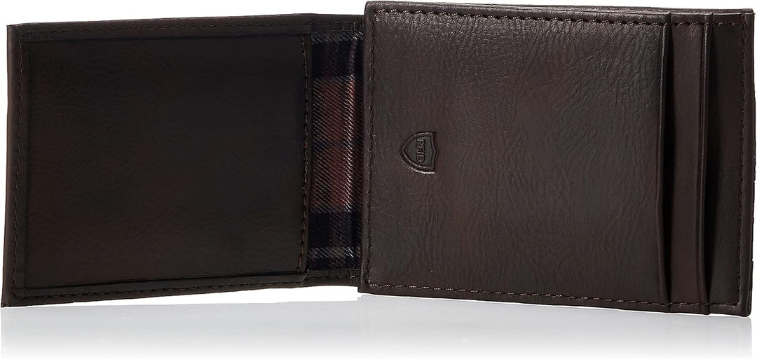 Columbia Billetera de cuero para hombre con bolsillo frontal y tarj...
