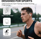 Oraolo N-Lite 216 - Auriculares inalámbricos, deportivos con ganchos para los oídos, auriculares con cancelación de ruido, graves profundos estéreo sobre auriculares de 48 horas de reproducción