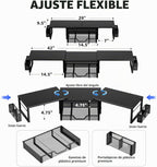 Simple Trending - Soporte doble para monitor con cajón y 2 soportes para