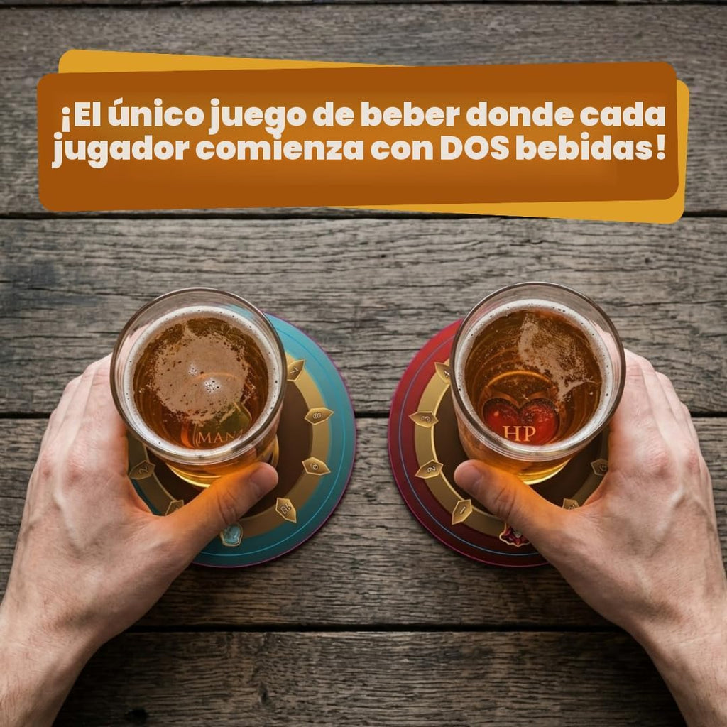 Do or Drink Wizards Tavern Strategy - Juego de cartas para beber para adultos de 21 años en adelante, juego de fiesta de fantasía caótica con hechizos, dados y posavasos | 2 a 8 jugadores, 170 cartas