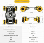 4WD Mecanum Robot Chassis Kit para Arduino y Raspberry Pi