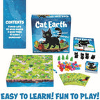 Cat Earth - Juego de mesa familiar de estrategia ligera - 2 a 4 jugadores a