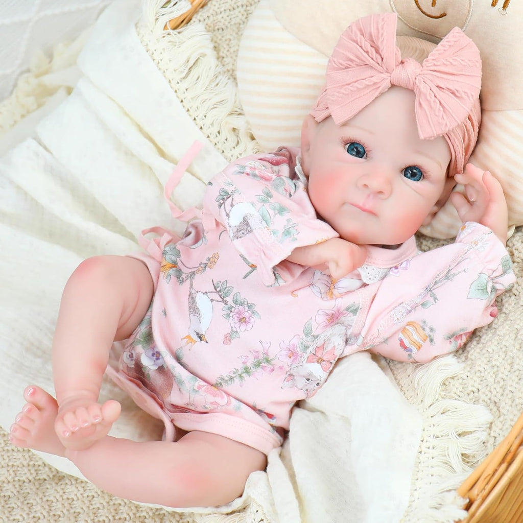 Babeviimt Muñecas de bebé Reborn – Muñeca realista de 18 pulgadas de vinilo suave lindo, Amarillo