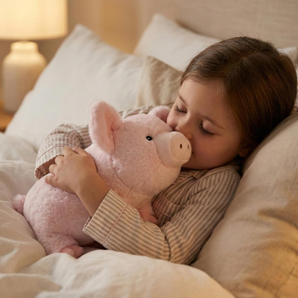 Juguete de peluche de cerdo rosa, 12 pulgadas