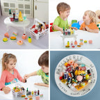 50 piezas de botellas en miniatura de comida y bebida