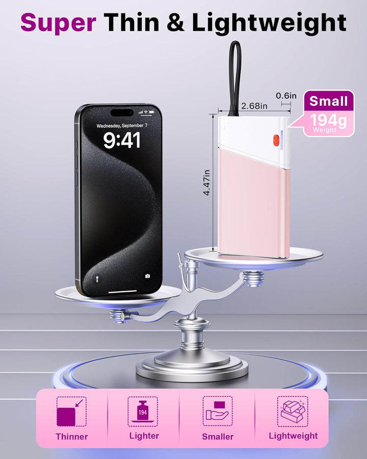 Aaoyun Cargador Portátil Power Bank, Powerbank de Carga Súper Rápid...