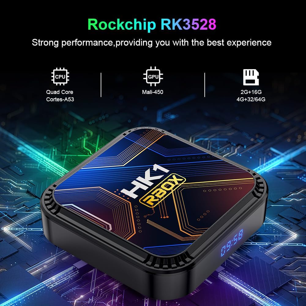 Android 13.0 TV Box, Android Box 2026 con 3D 8K 4GB RAM 32GB ROM RK3528