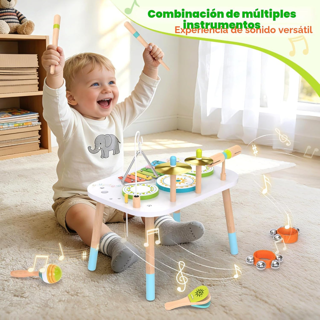 Juego de batería 12 en 1 para niños pequeños de 18 meses en adelante