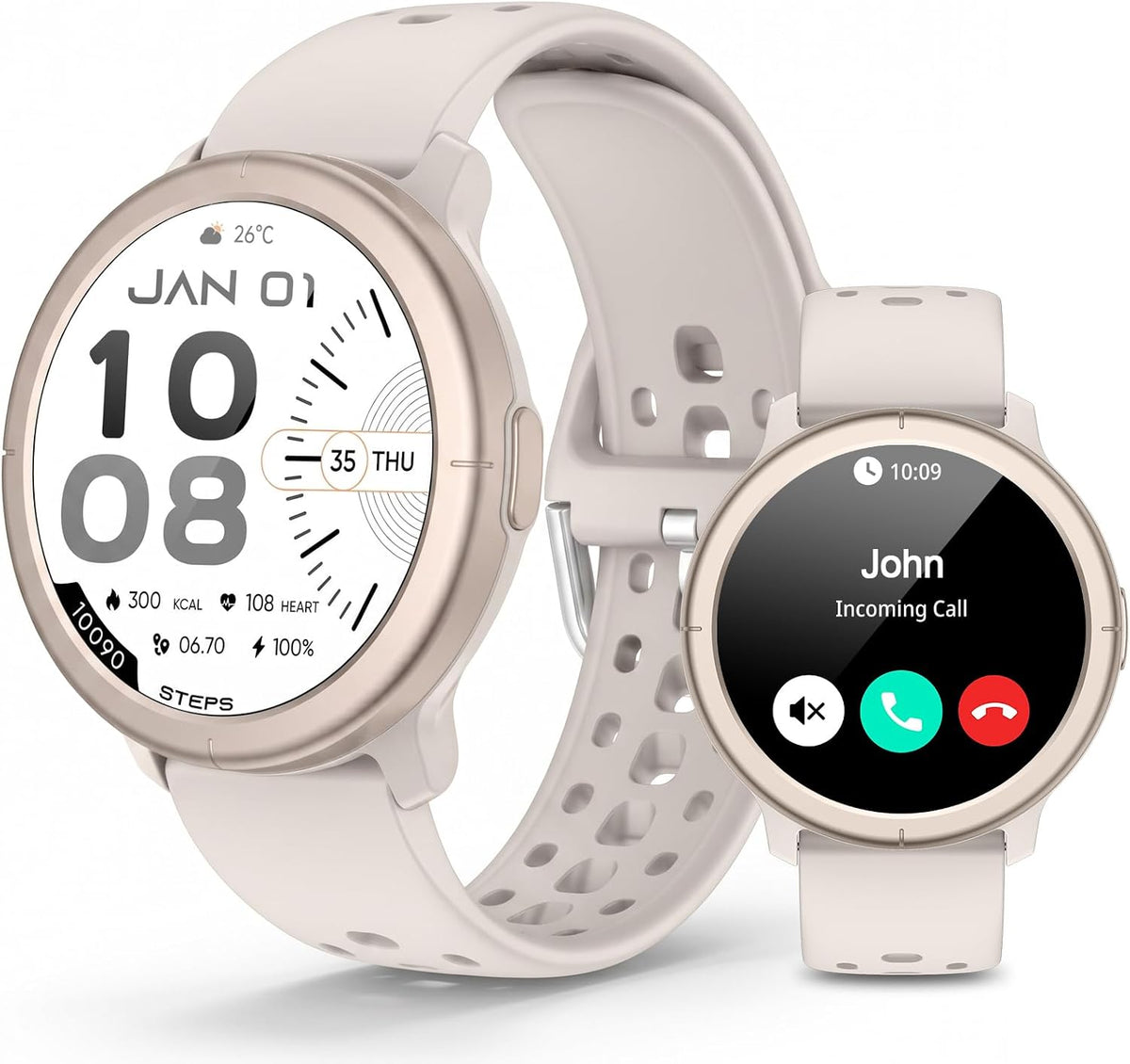 Reloj inteligente para hombre y mujer, 1.32" AMOLED, Llamadas Bluetooth, Seguimiento de fitness