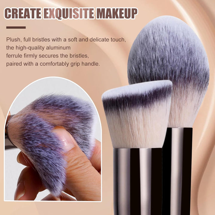 BS-MALL Juego de brochas de maquillaje de 18 piezas premium sintéti...