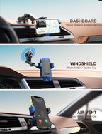 Cargador inalámbrico de coche, soportes de teléfono para tu automóvil, soporte de teléfono de sujeción automática de 15 W, accesorios de automóvil para iPhone 16 15 14 13 12 Mini Pro Max 11, Samsung