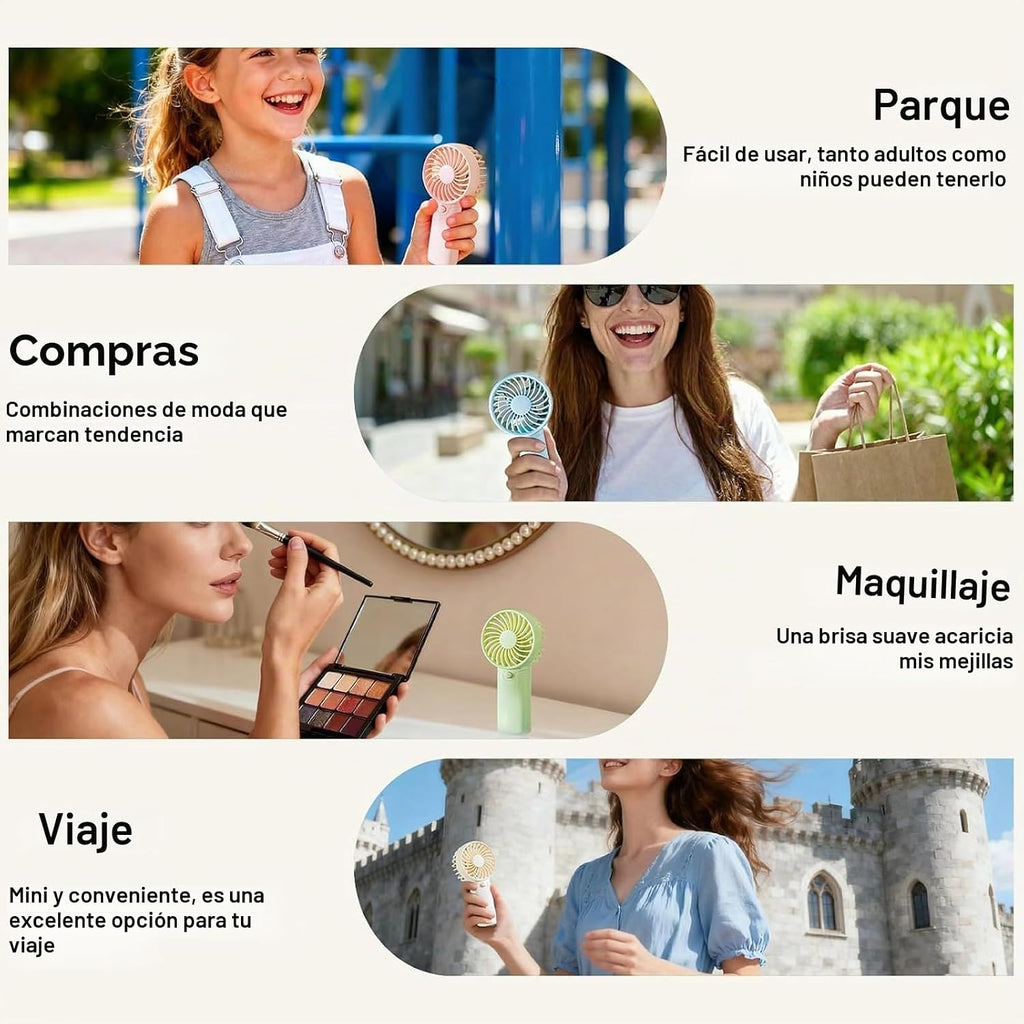 Paquete de 12 mini ventiladores portátiles \u2013 Funciona con pila...