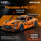 CaDA Master C64008W Mercedes-AMG GT3 - Juego de construcción a escala 1:8 – 5466 piezas con licencia oficial de Supercar, kit de bloques de construcción de autos de carreras grandes para adultos y adolescentes