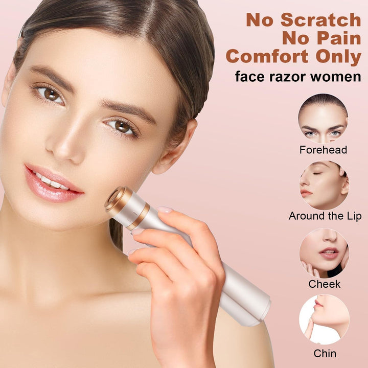 Afeitadora facial 3 en 1 para mujer, recortadora eléctrica de cejas...