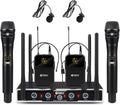 D Debra Sistema de Micrófono Inalámbrico de Audio Pro DU4004 UHF 4 x 16, 2 paquetes de mano 2