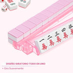 Bastidores transparentes premium para Mahjong con empujadores, paquete de 4 bastidores acrílicos antideslizantes ﻿