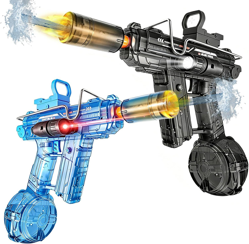 Pistola de agua eléctrica, paquete de 2 pistolas de chorro automáticas para