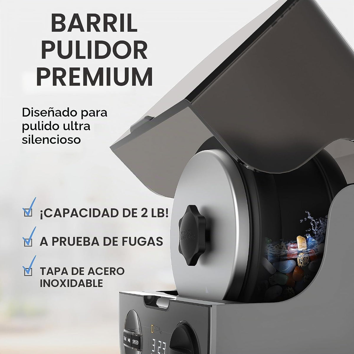 National Geographic - Kit de vaso de roca ultra silencioso para niños y