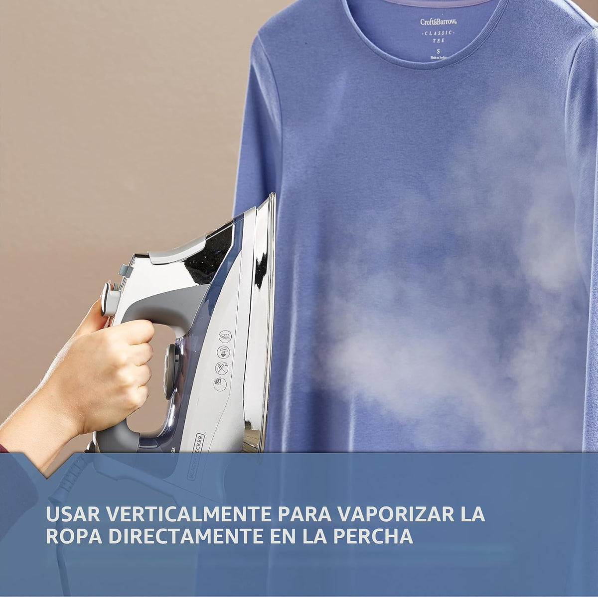 Plancha a vapor profesional BLACK+DECKER Allure para ropa