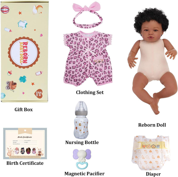 BABESIDE Muñecas Reborn Baby niña negra, de 20 pulgadas, realista,...