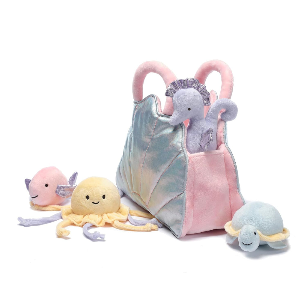 Lambs & Ivy Peluche Interactivo Acuático/Concha Marina con Juguetes de Animales de Peluche