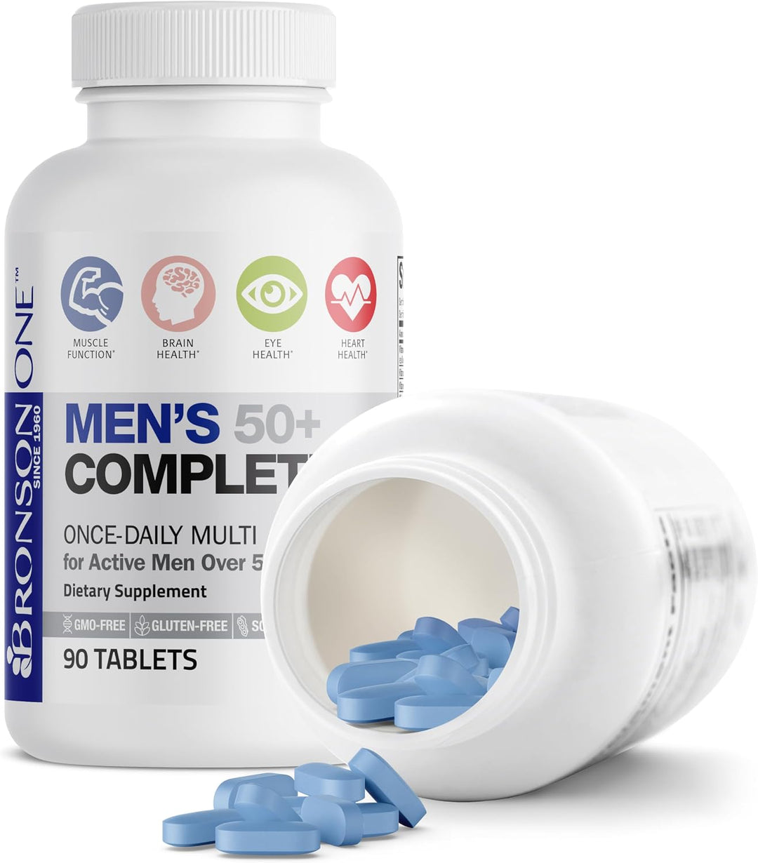 Bronson One Daily - Multivitamínico completo para hombre 50+, 90 ta...