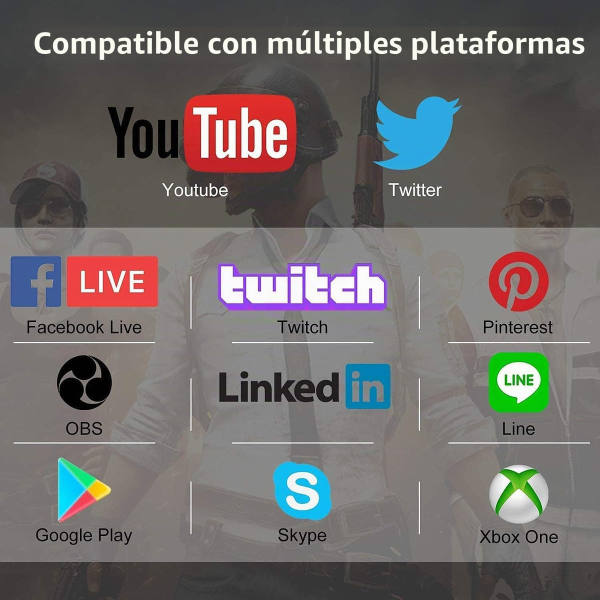 Rybozen Tarjeta de captura de video de audio 4K, dispositivo de cap...