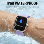 Reloj inteligente para mujer, rastreador de fitness HD de 1.83 pulgadas (respuesta/hacer llamadas) con monitor de frecuencia cardíaca 24/7/sueño/SpO2, resistente al agua IP68, más de 100 modos