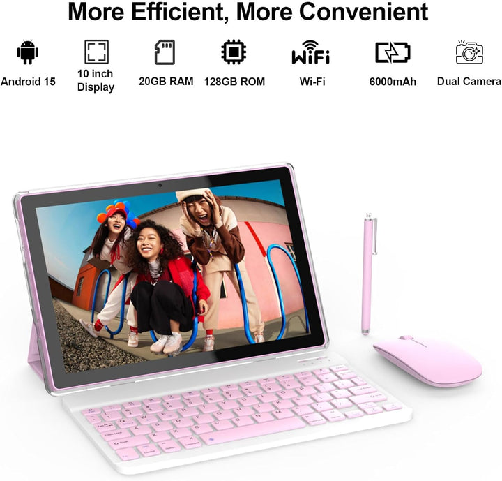Nyxolaria Tablet Android 15.0 de 10.1 pulgadas, RAM 20 GB (4+16 exp...