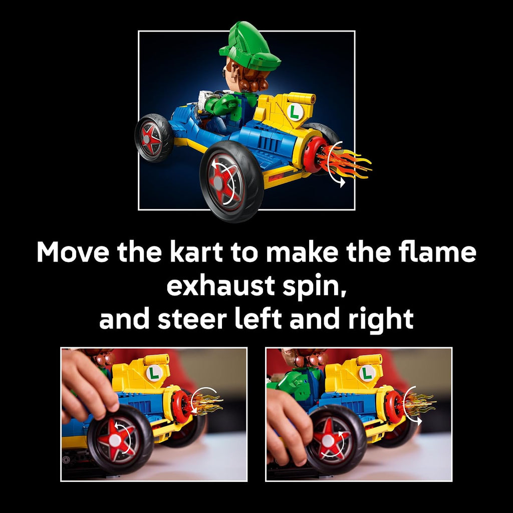 LEGO Mario Kart Luigi & Mach 8 - Juego de construcción para adultos, a partir de 18 años, coleccionable de Nintendo para fanáticos, regalo para hombres y mujeres, decoración de dormitorio o estantería