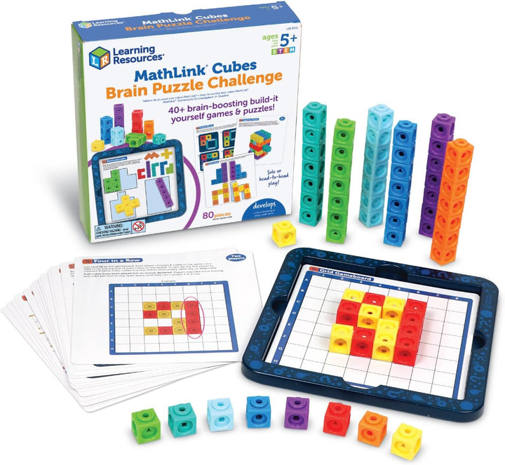 Learning Resources MathLink Cubes - Juego de actividades de matemát...