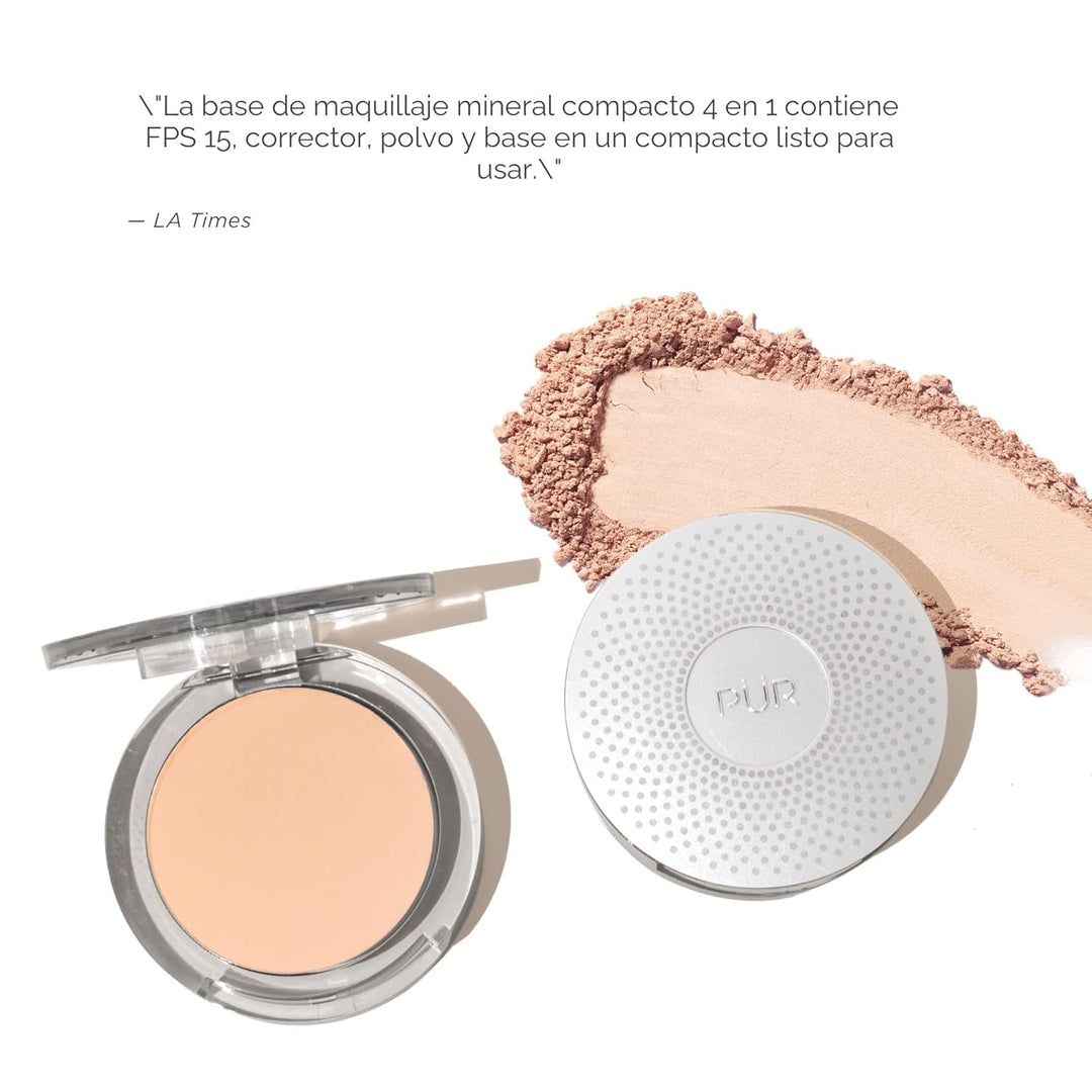 PÜR MINERALS Base de Maquillaje Mineral Prensada 4 en 1 en Polvo co...