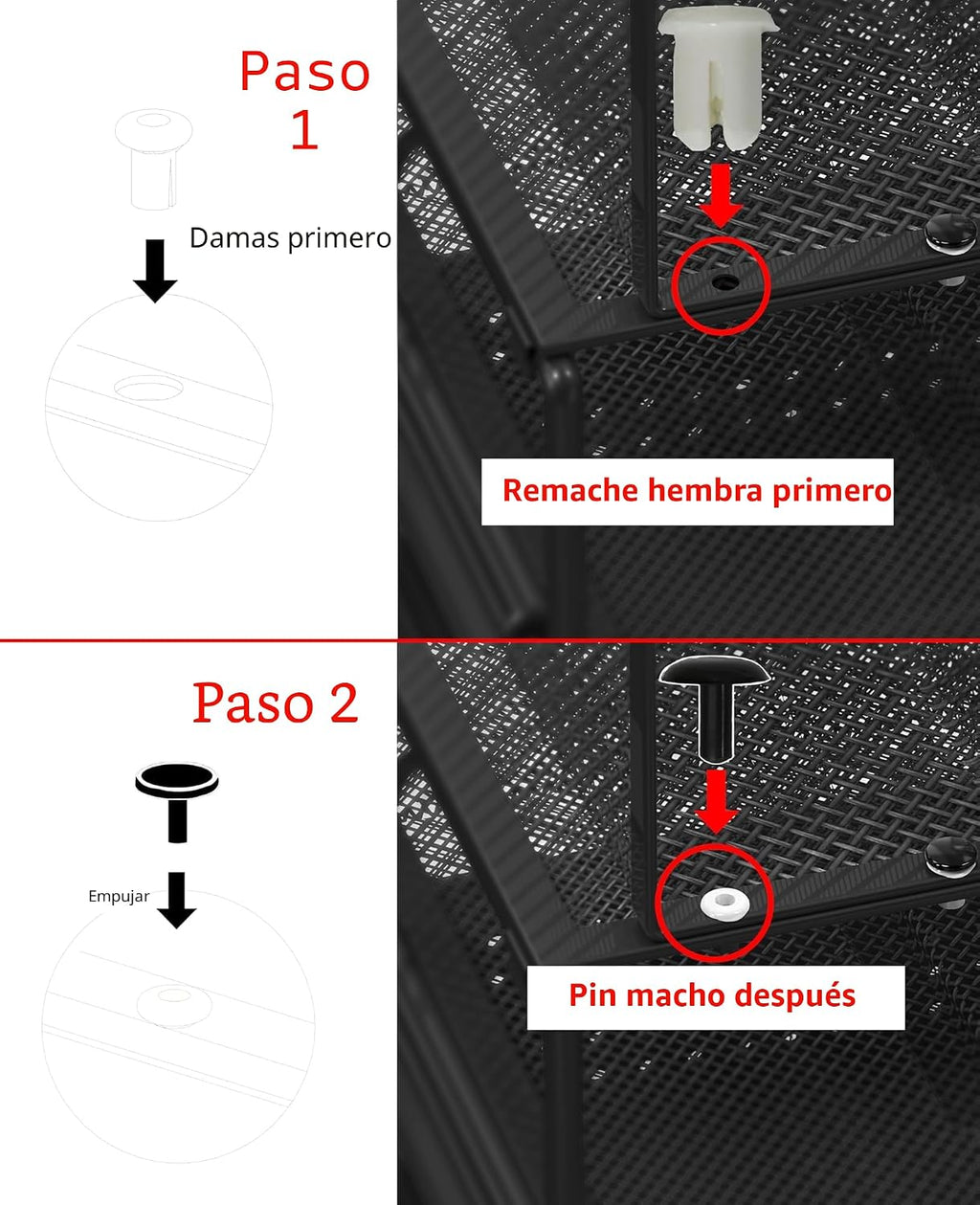 Organizador de escritorio SimpleHouseware de malla con cajón deslizante, doble bandeja y 5 secciones verticales, color negro
