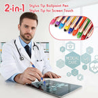 Yeaqee - Bolígrafo de 100 piezas a granel con punta de lápiz capacitivo, colores brillantes