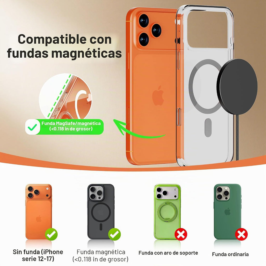 Cargador inalámbrico magnético de 25 W, almohadilla de carga rápida para
