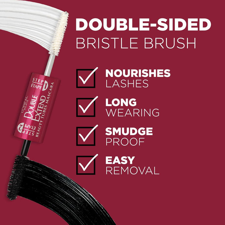 L'Oreal Paris Makeup Double Extend Tubing Mascara, máscara de 2...