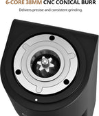 Geimori GU38 - Molinillo de café para espresso y goteo, rebabas cónicas