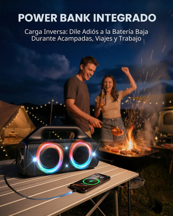OYW Altavoz Bluetooth impermeable IPX67: 80 W (pico) Altavoces inal...